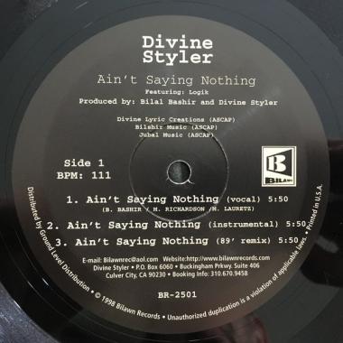 Divine Styler - Ain't Saying Nothing